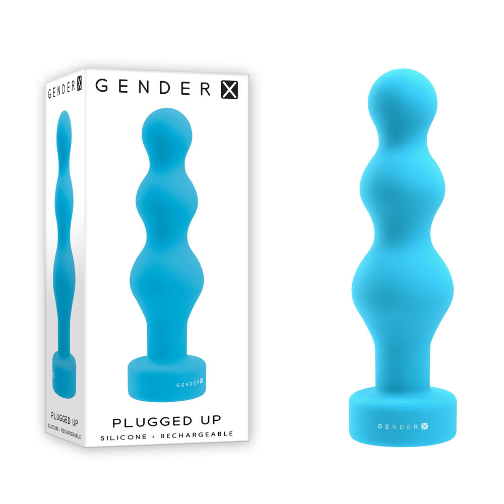Gender X PLUGGED UP - Blue 13.6 cm USB Rechargeable Butt Plug - Naughty by Nature Adult Store
