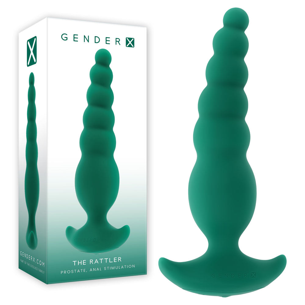 Gender X The Rattler Green 17 cm Vibrating Anal Plug