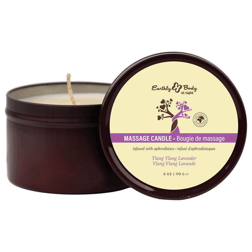 EB Aphrodisiac Massage Candle Ylang Ylang Lavender Scented 170 g