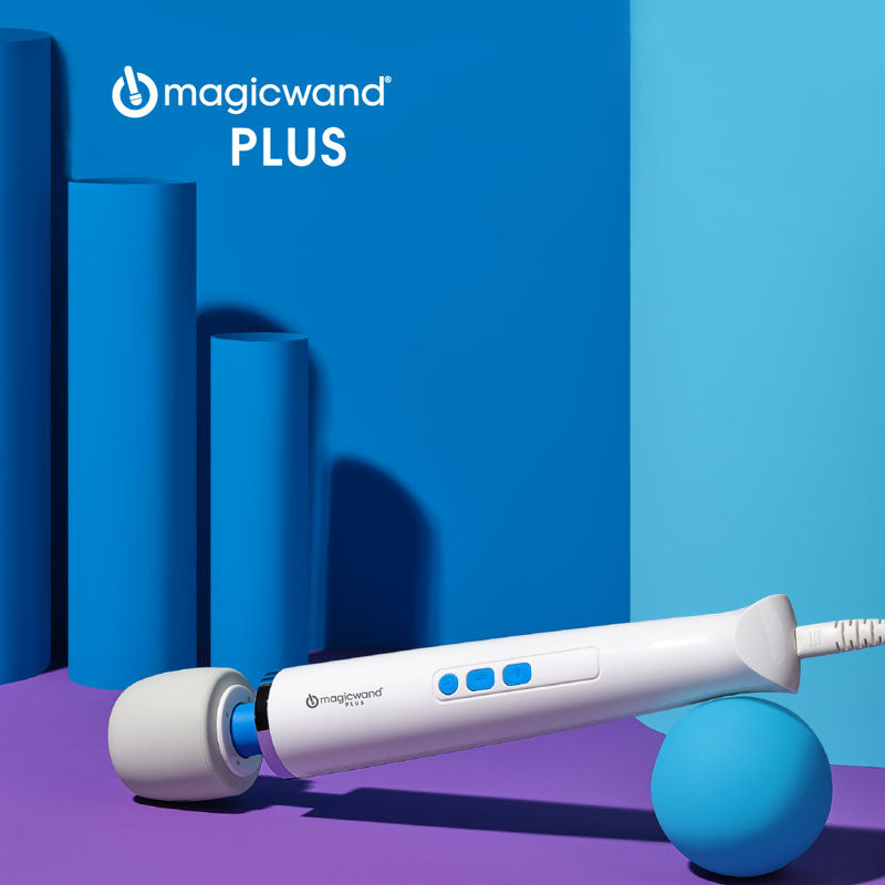 Magic Wand Plus - White Mains Powered Massage Wand - Naughty by Nature Adult Store