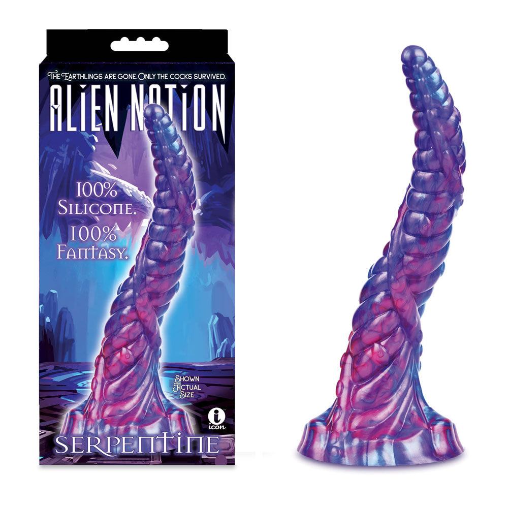 Alien Nation - Serpentine - Purple 30 cm Fantasy Dong - Naughty by Nature Adult Store
