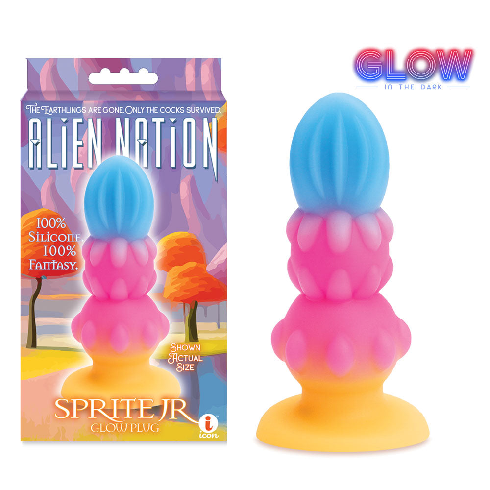 Alien Nation - Sprite Jr. - Glow in Dark Coloured 10.8 cm Fantasy Anal Plug - Naughty by Nature Adult Store