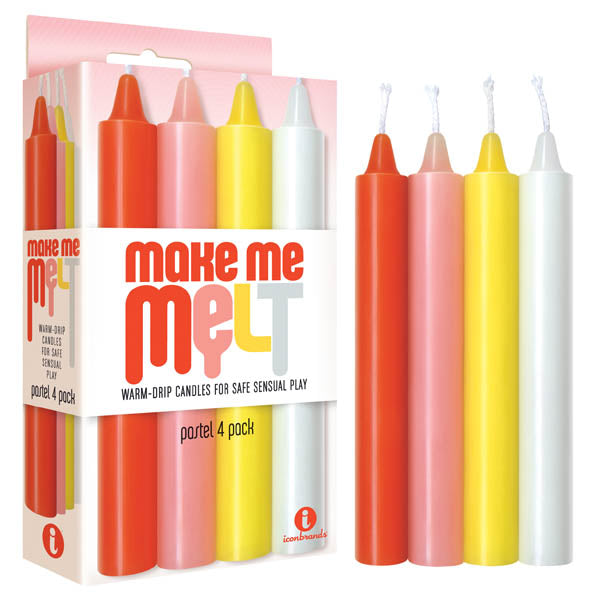 Make Me Melt Drip Candles - Pastel - Pastel Drip Candles - 4 Pack - Naughty by Nature Adult Store