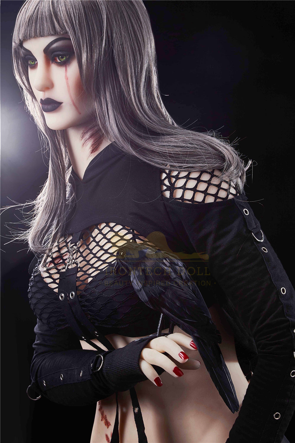Irontech Gothic Sex Doll Mia 168cm Life Size TPE Doll With Steel Skeleton