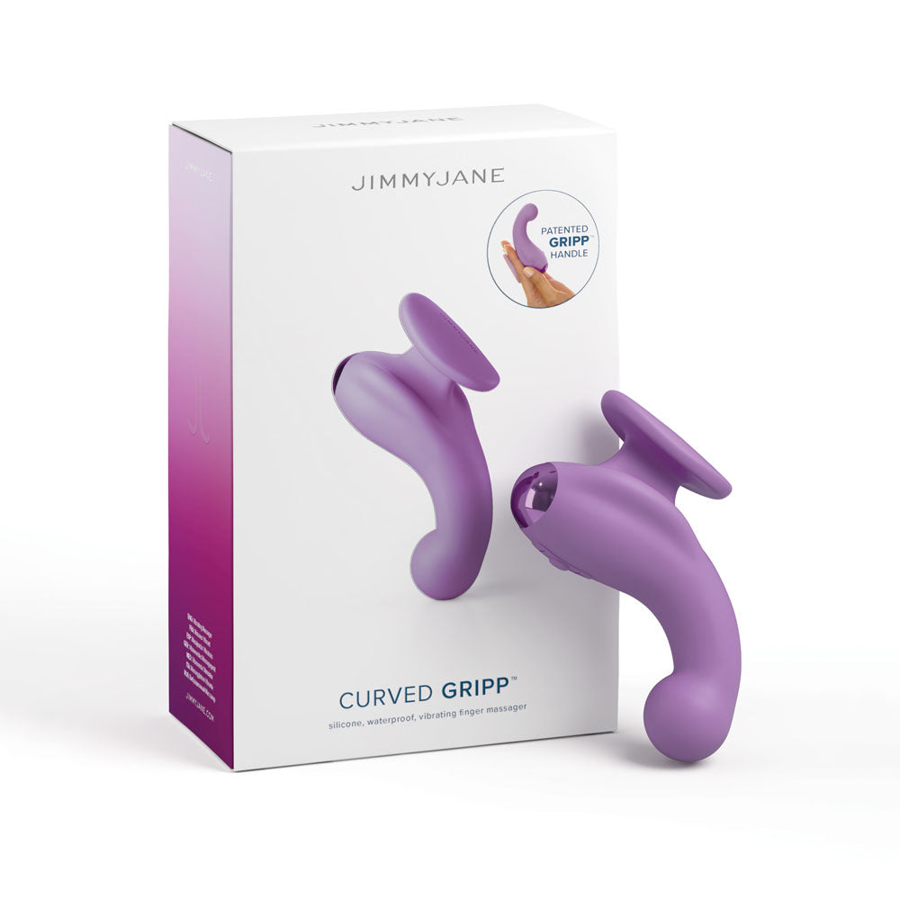 JimmyJane Curved Gripp - Purple USB Rechargeable Finger Stimulator - Naughty by Nature Adult Store