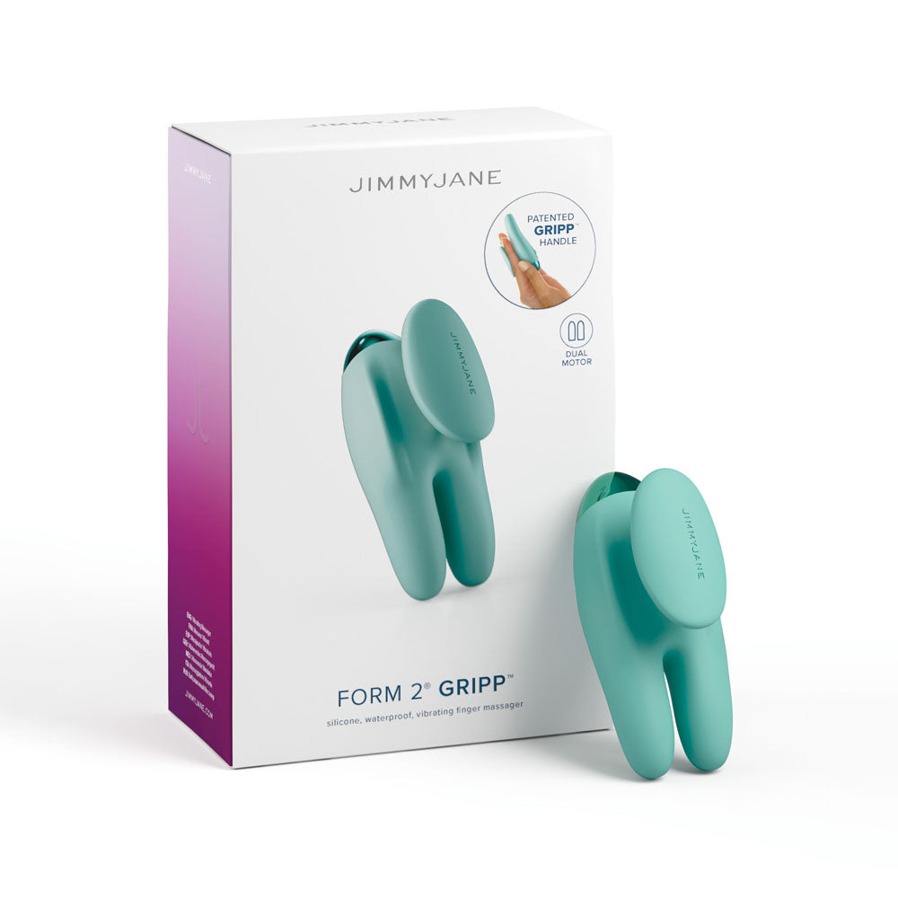 JimmyJane Form 2 Gripp - Teal 9.7 cm USB Rechargeable Handheld Stimulator - Naughty by Nature Adult Store