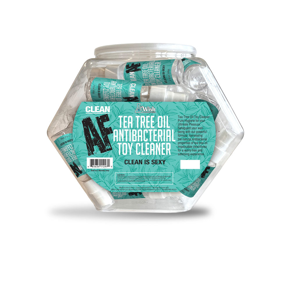 Clean AF Toy Cleaner Fishbowl Display of 36 Spray Bottles 30 ml
