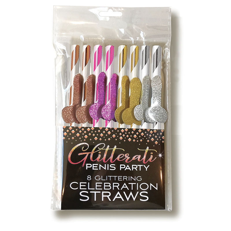 Glitterati - Celebration Straws - Party Straws - 8 Pack - Naughty by Nature Adult Store