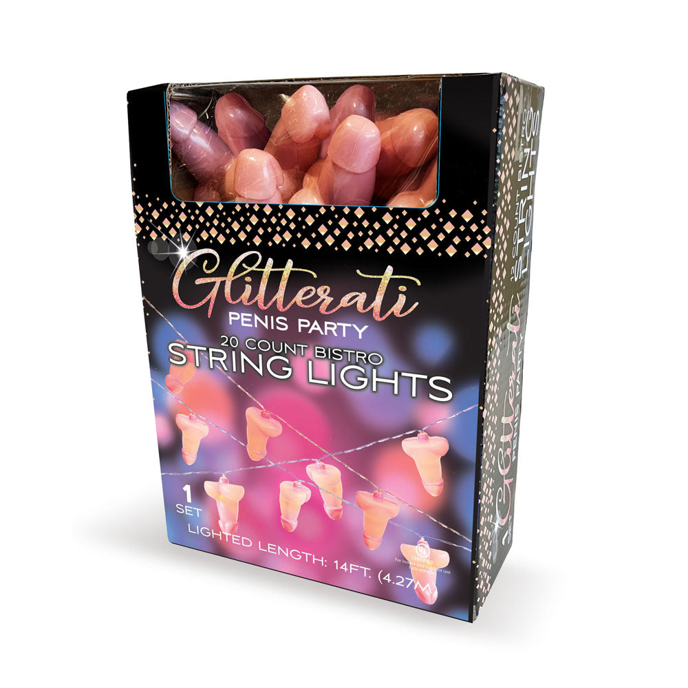 Glitterati - Penis Party String Lights - Naughty by Nature Adult Store