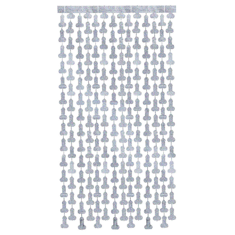 Glitterati - Penis Party Disco Metallic Curtains - Naughty by Nature Adult Store