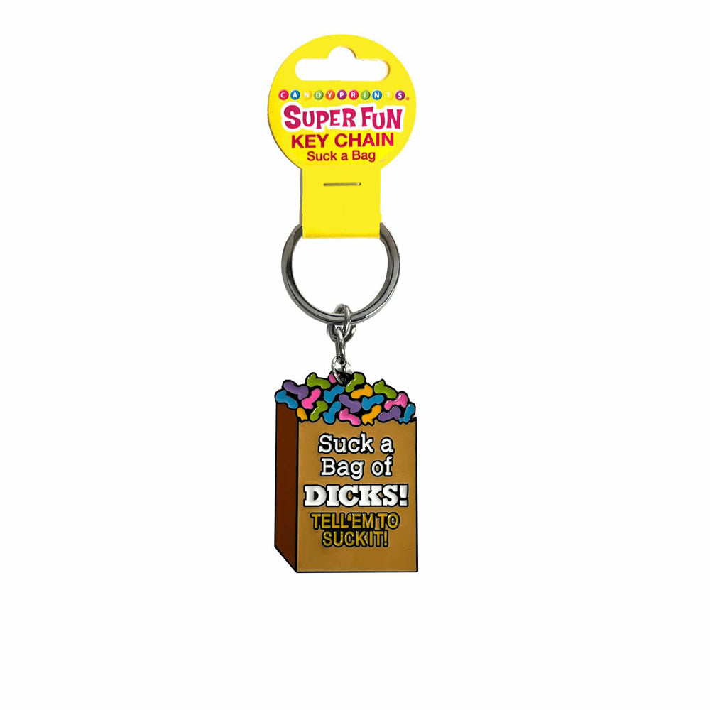 Super Fun Key Chain - Suck A Bag - Naughty by Nature Adult Store