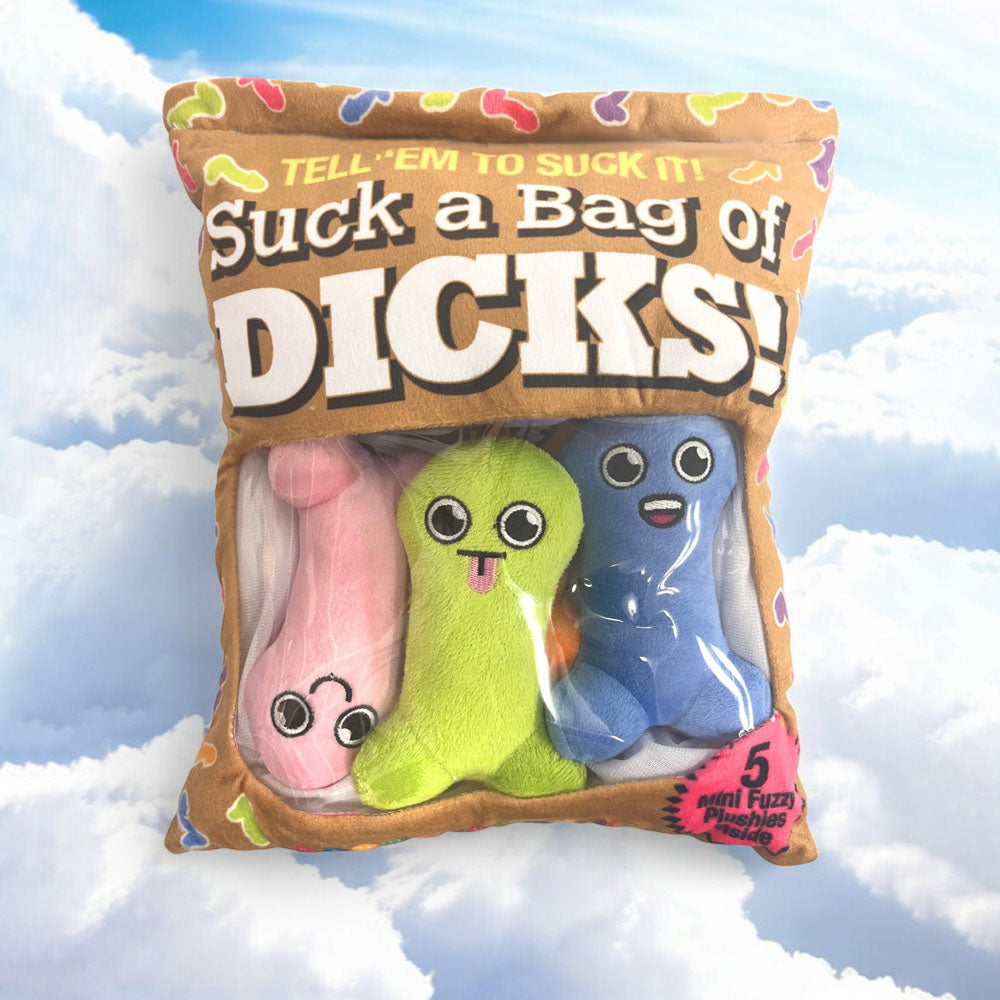 Little Genie Suck A Bag Of Dicks Plushy Pillows – Set of 5 Mini Fuzzy Toys