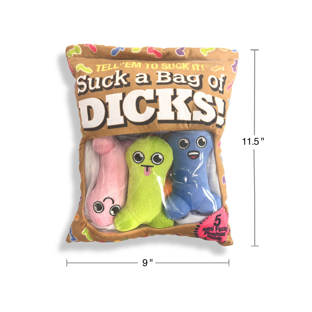 Little Genie Suck A Bag Of Dicks Plushy Pillows – Set of 5 Mini Fuzzy Toys