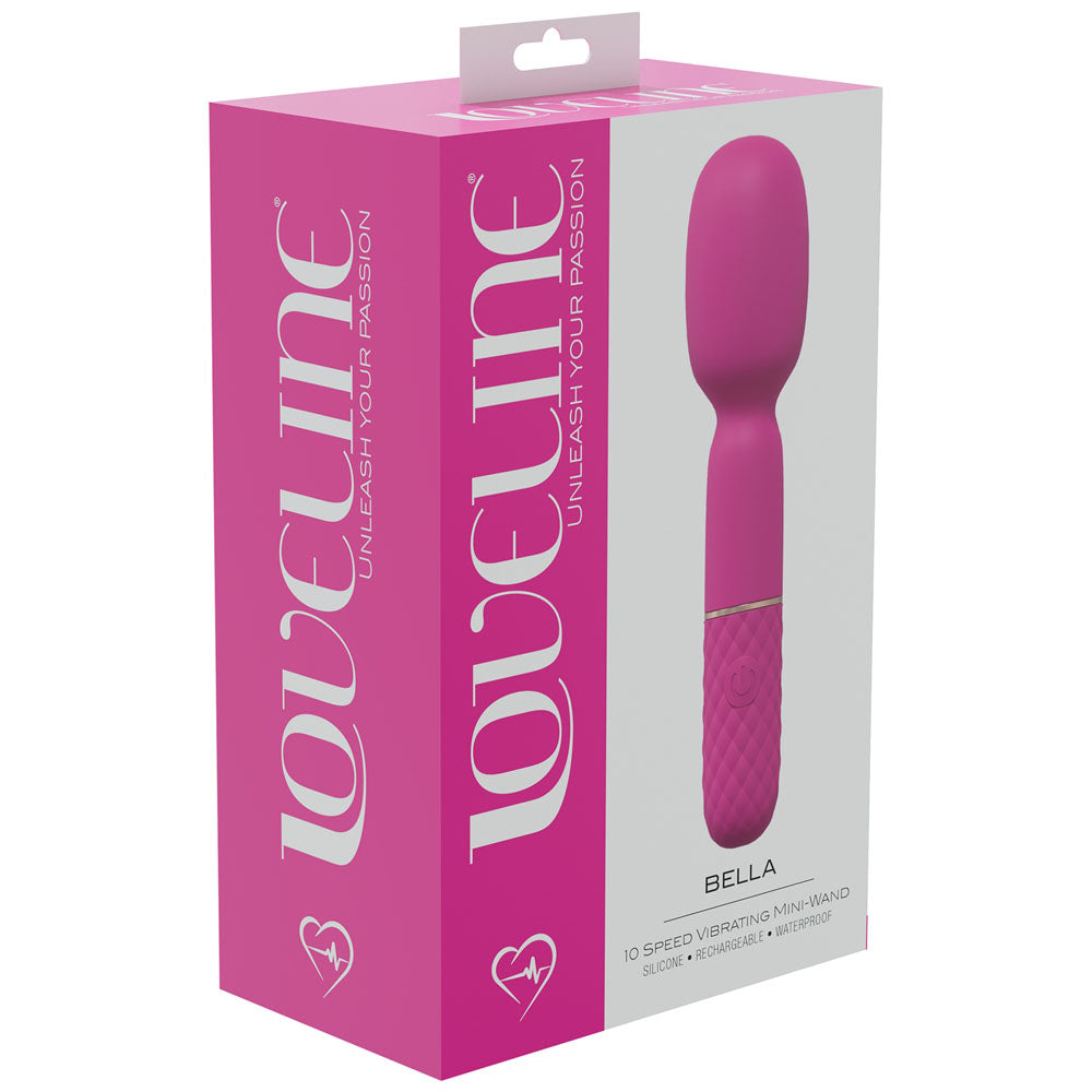 LOVELINE Bella - Pink - Pink 14 cm USB Rechargeable Massage Wand - Naughty by Nature Adult Store