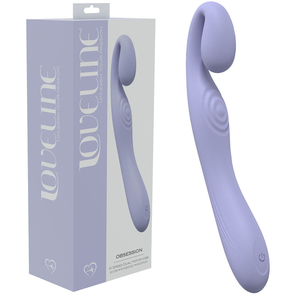 LOVELINE Obsession - Lavender - Lavender 18.4 cm USB Rechargeable Vibrator - Naughty by Nature Adult Store