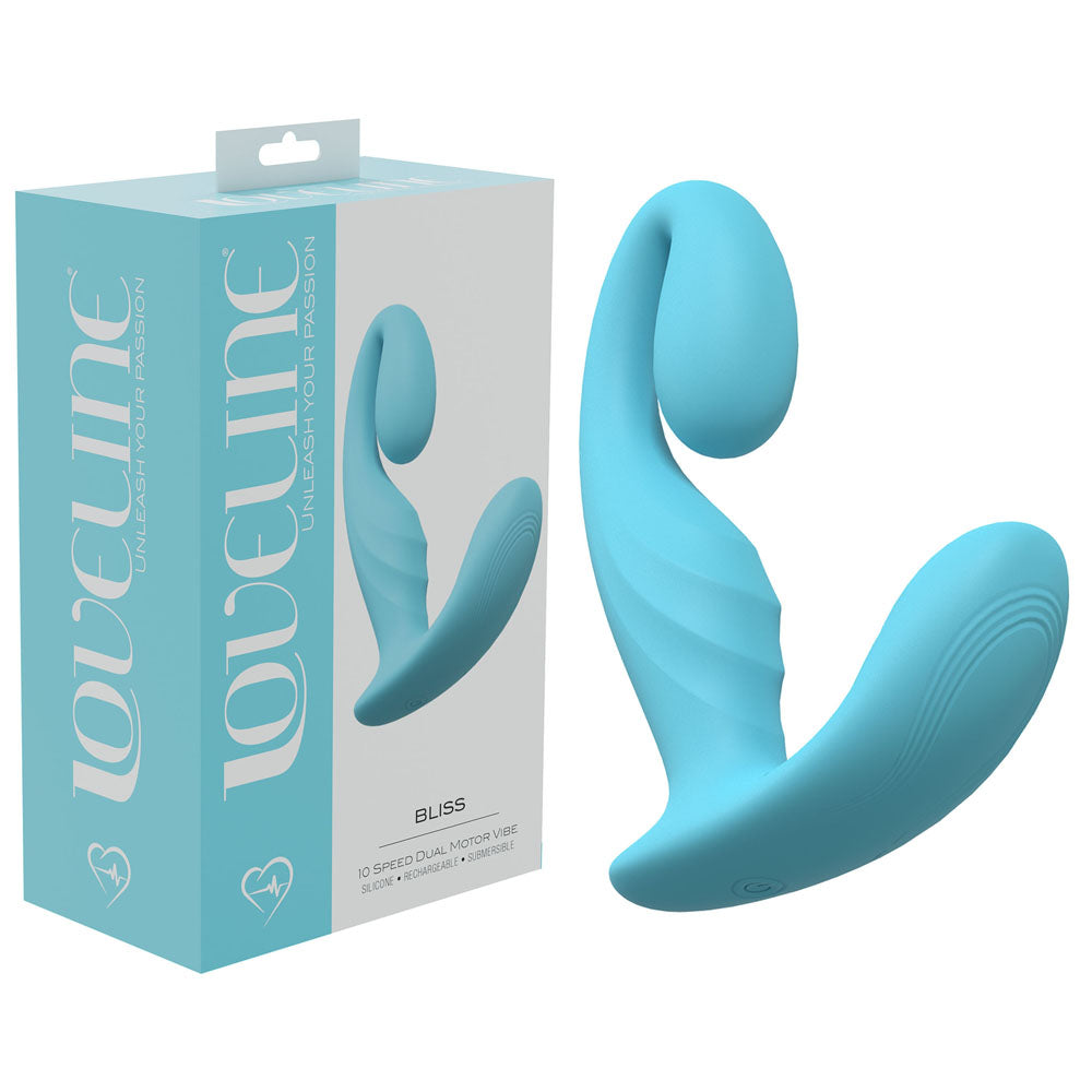 LOVELINE Bliss - Blue - Blue 11.5 cm USB Rechargeable Vibrator - Naughty by Nature Adult Store