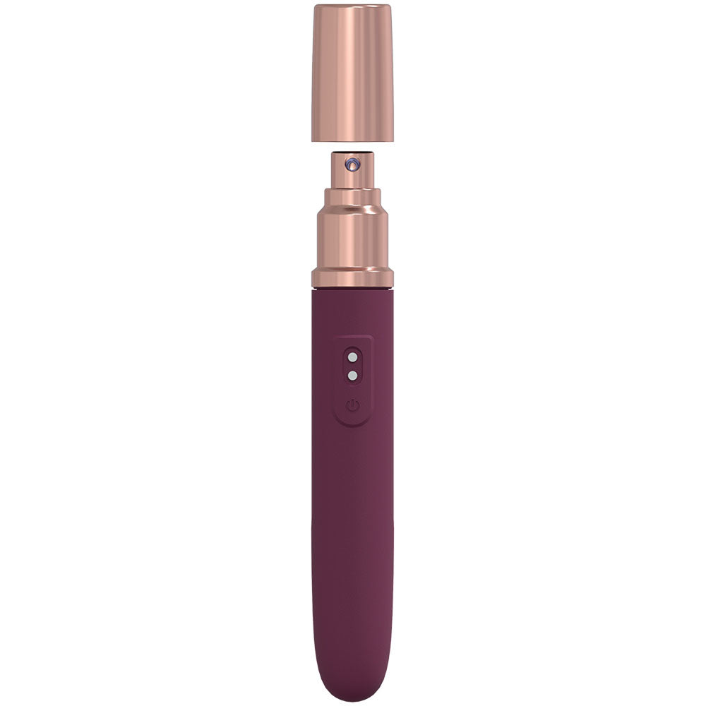 LOVELINE The Traveler - Burgundy Vibrator with Lube Applicator