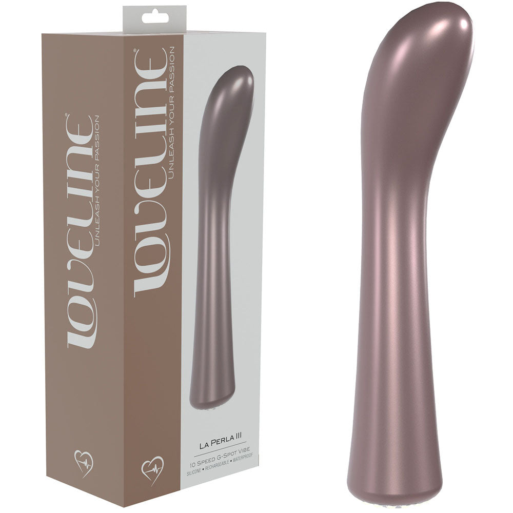 LOVELINE La Perla III - Pink - Pearlescent Pink 19.2 cm USB Rechargeable Vibrator - Naughty by Nature Adult Store