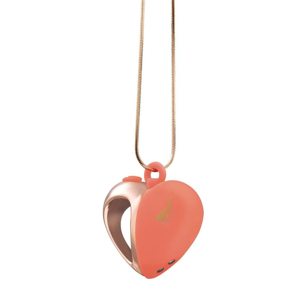 LAPDANCE Heart Pendant Wearable Necklace Vibrator - Pink/Rose Gold USB Rechargeable Necklace Vibrator - Naughty by Nature Adult Store