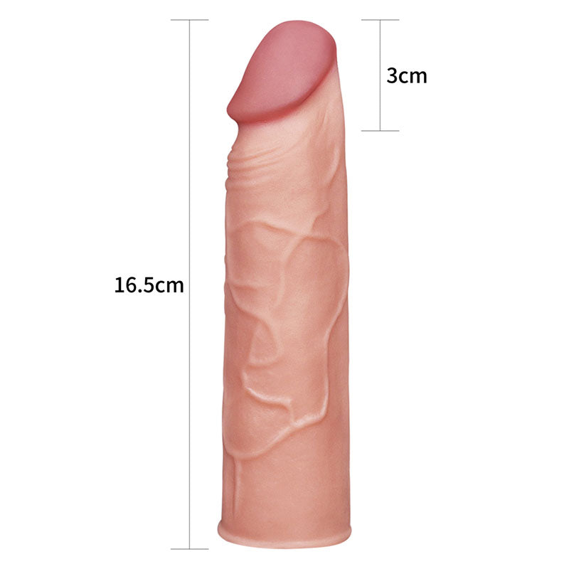 Pleasure X-Tender 1'' Sleeve - Flesh 2.54 cm Penis Extension