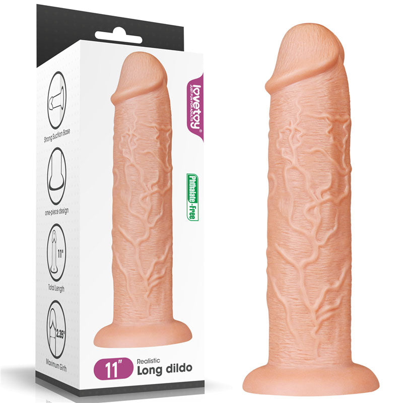 King Size 11'' Realistic Dildo - Flesh 28 cm Dong - Naughty by Nature Adult Store