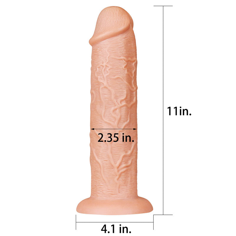 King Size 11'' Realistic Dildo - Flesh 28 cm Dong - Naughty by Nature Adult Store