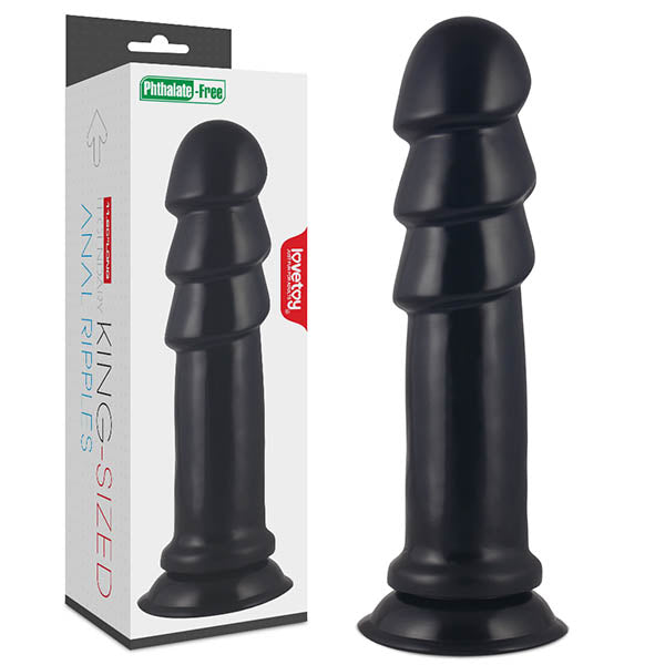 King Sized Anal Ripples - Black (11.5'') Mega Anal Plug - Naughty by Nature Adult Store