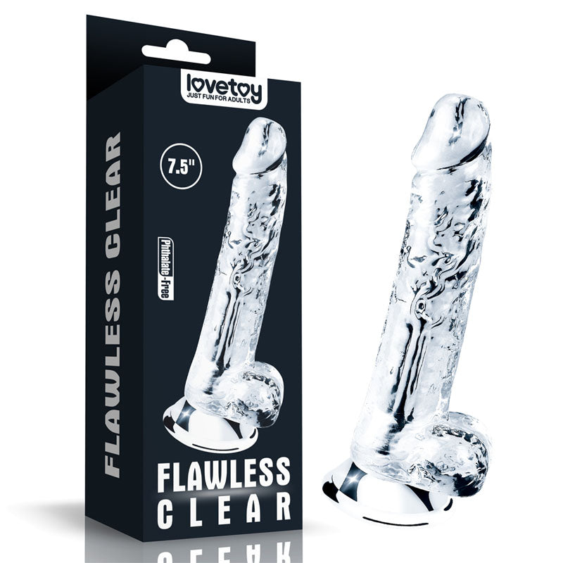 Flawless Clear Dildo 7.5'' - Clear 19 cm - Naughty by Nature Adult Store