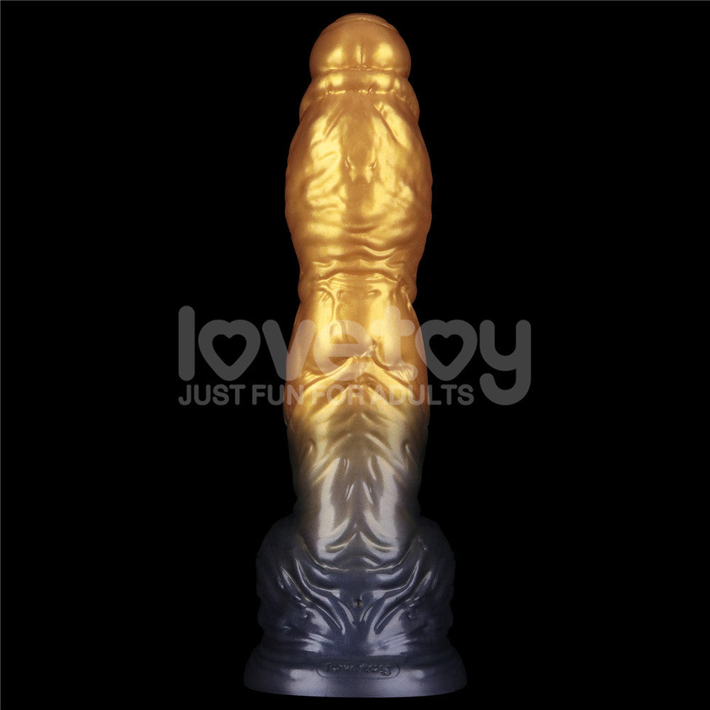 Aerosx 10 Inch Dual Density Inflatable Dildo Gold Blue 33 Cm Inflatable Fantasy Experience