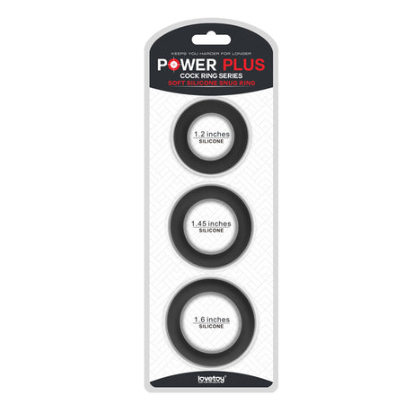 Power Plus Soft Silicone Snug Ring  - Set of 3 Sizes - Naughty by Nature Adult Store