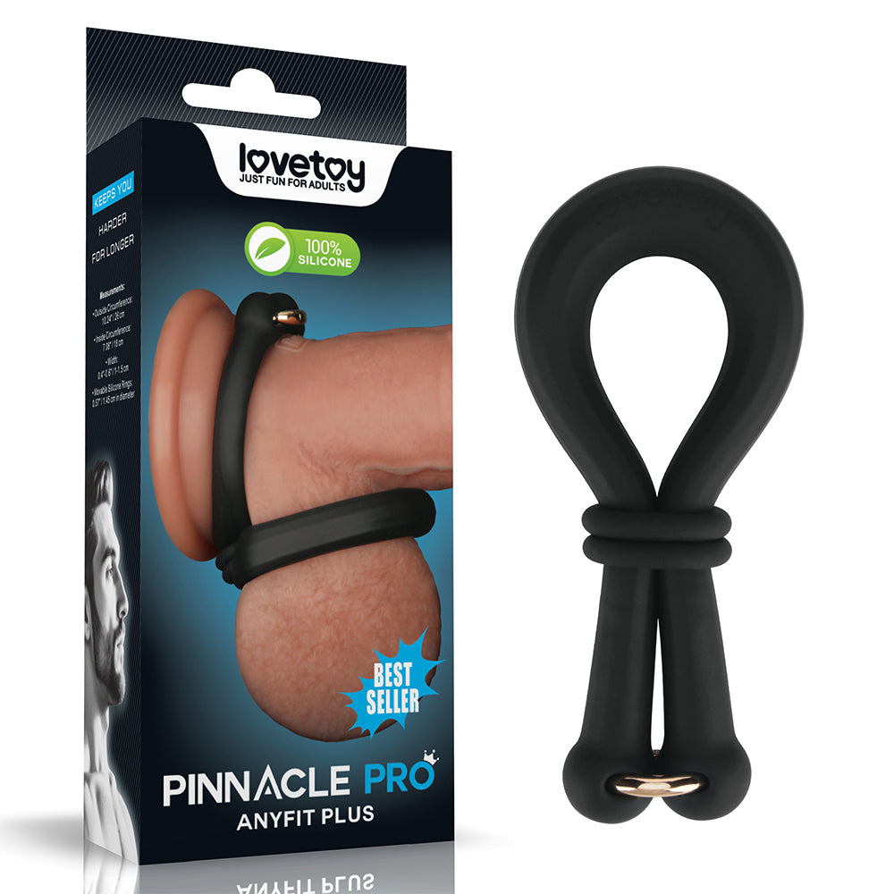 Pinnacle Pro Anyfit Plus Stretcher Black Adjustable Cock Ring