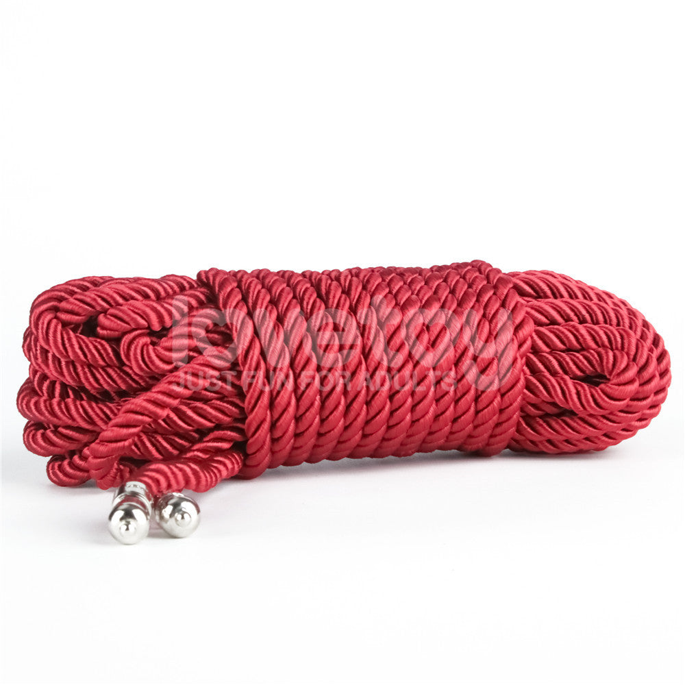 Rebellion Reign Silky Bondage Rope - Red 10 metre length - Naughty by Nature Adult Store