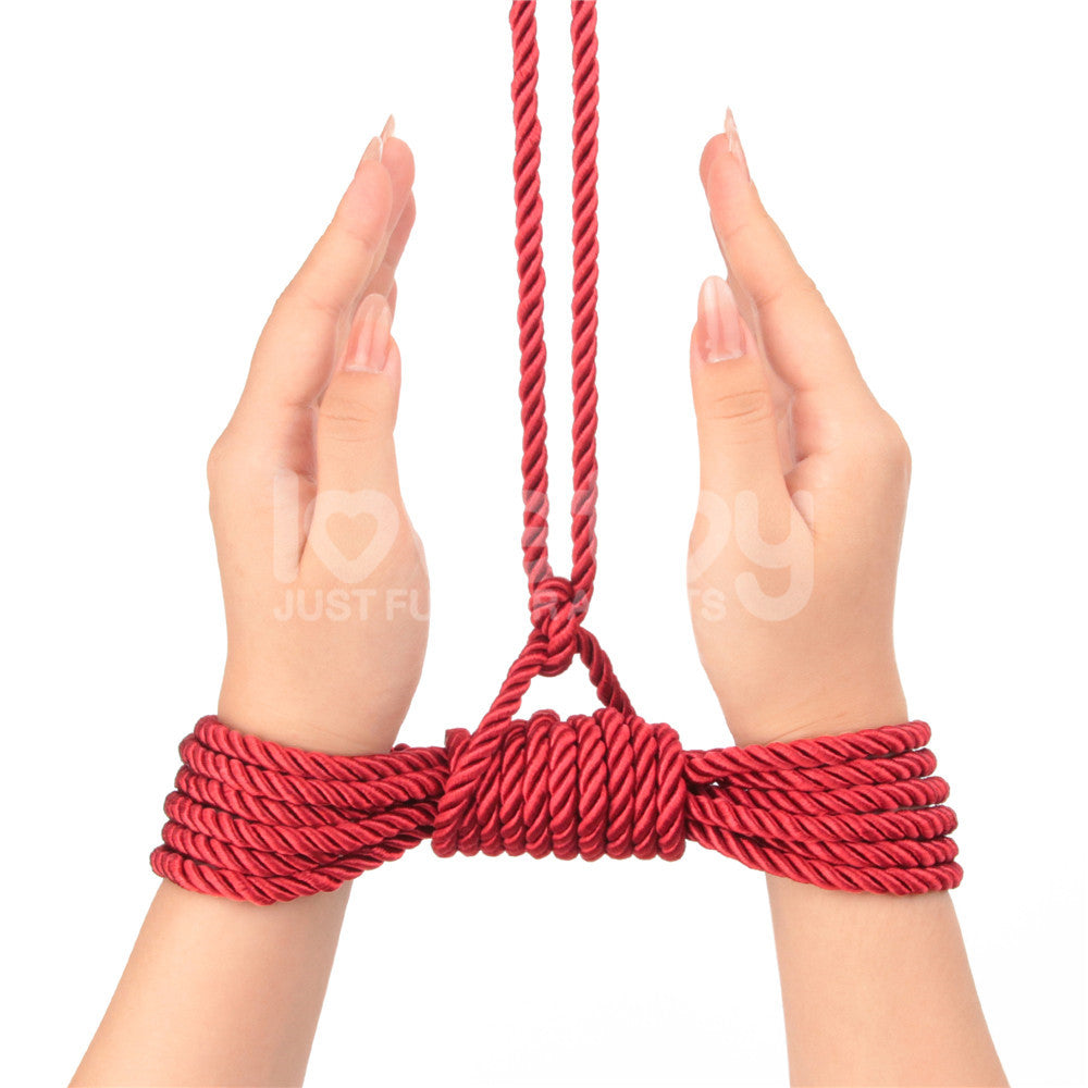 Rebellion Reign Silky Bondage Rope - Red 10 metre length - Naughty by Nature Adult Store