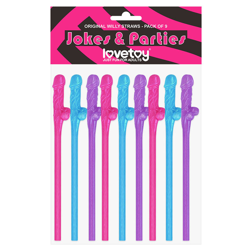 Jokes & Parties Original Willy Straws - Set of 9 - Naughty by Nature Adult Store