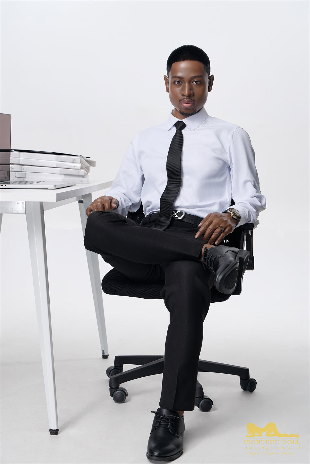 Irontech 170cm Male Silicone Love Doll M8 James Ebony Skin