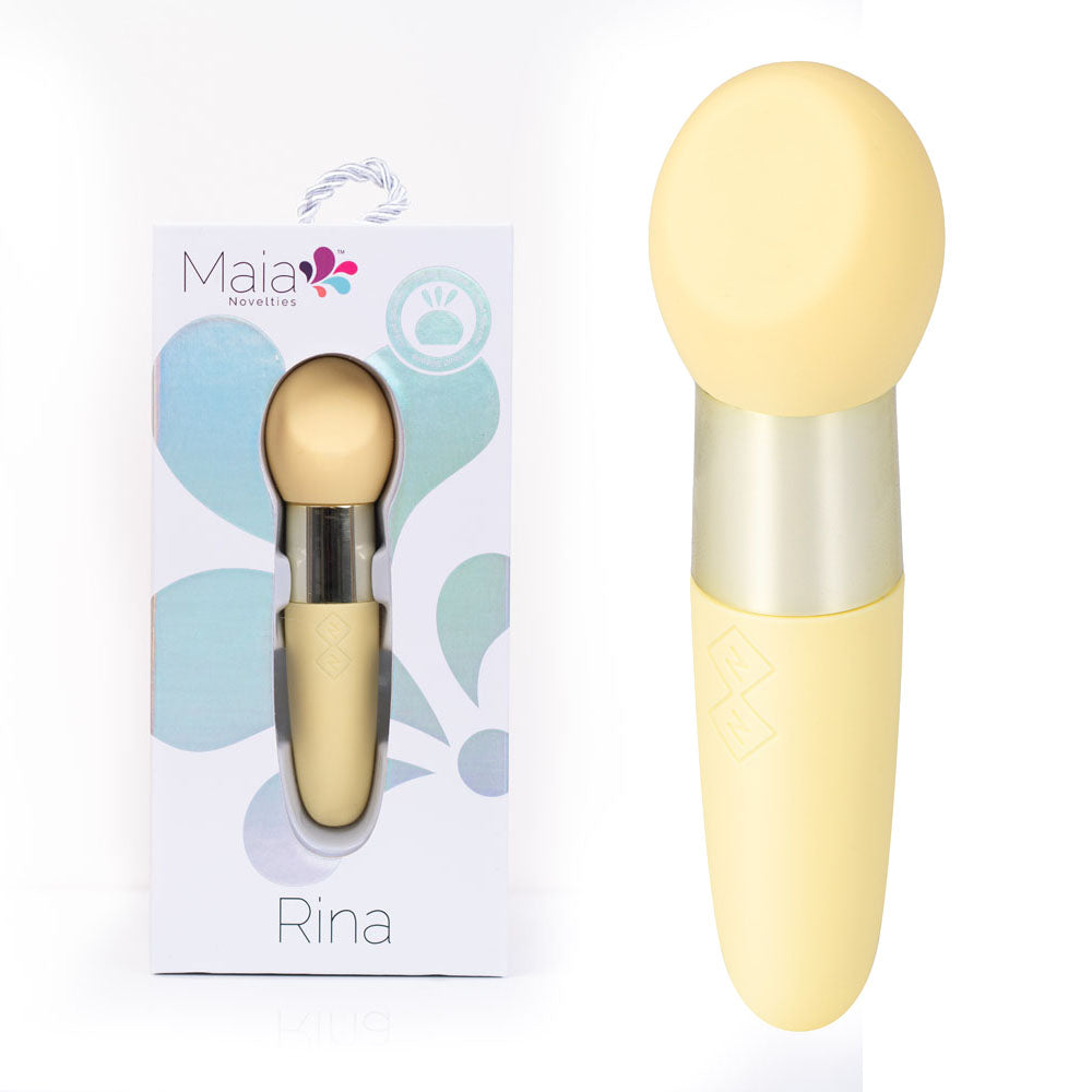 Maia RINA - Yellow - Yellow 13.3 cm USB Rechargeable Vibrator - Naughty by Nature Adult Store