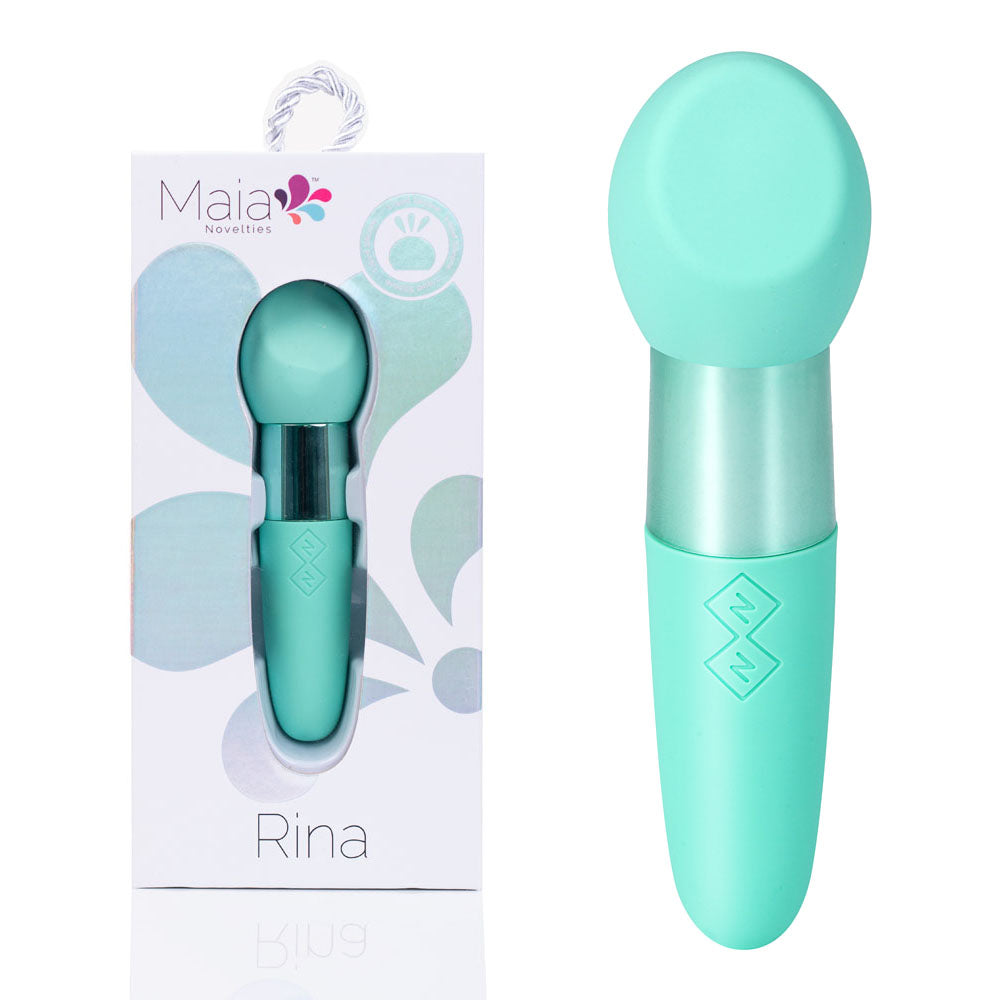 Maia RINA - Teal - Teal 13.3 cm USB Rechargeable Vibrator - Naughty by Nature Adult Store