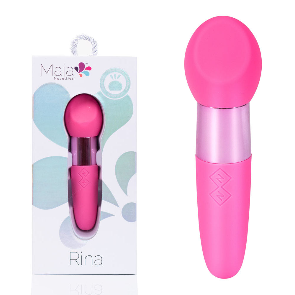 Maia RINA - Pink - Pink 13.3 cm USB Rechargeable Vibrator - Naughty by Nature Adult Store