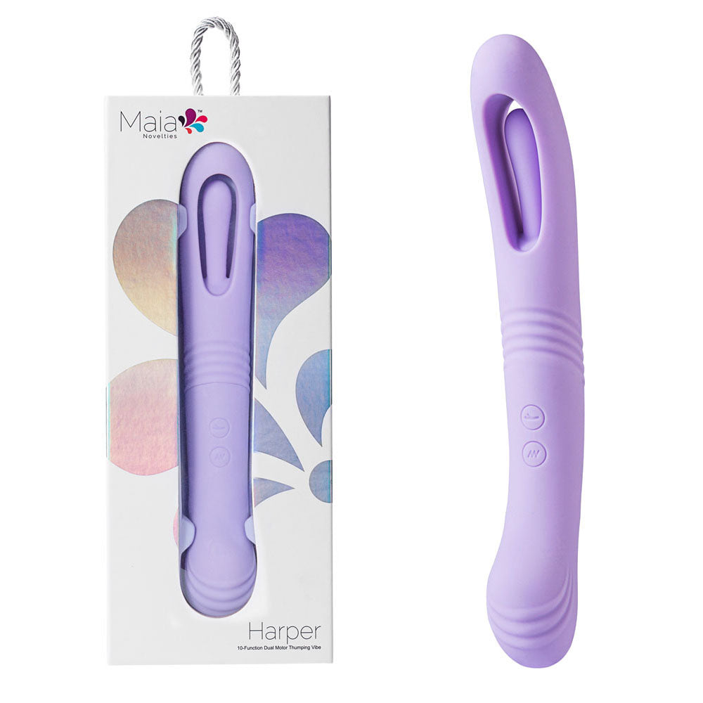 Maia HARPER - Purple 24.1 cm USB Rechargeable Vibrator - Naughty by Nature Adult Store