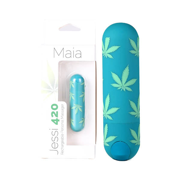 Maia Jessi 420 - Emerald Green 7.6 cm USB Rechargeable Bullet - Naughty by Nature Adult Store