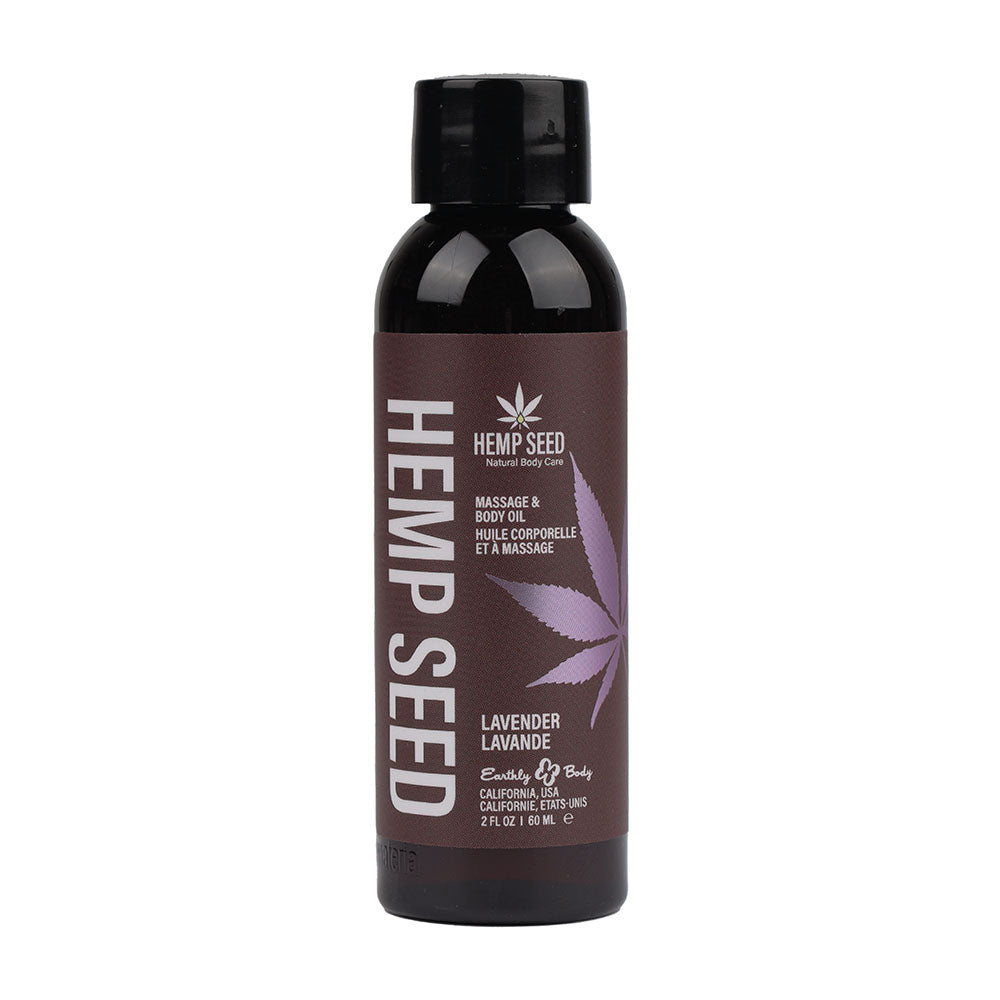 Hemp Seed Massage & Body Oil - Lavender Scented - 59 ml Bottle - Naughty by Nature Adult Store