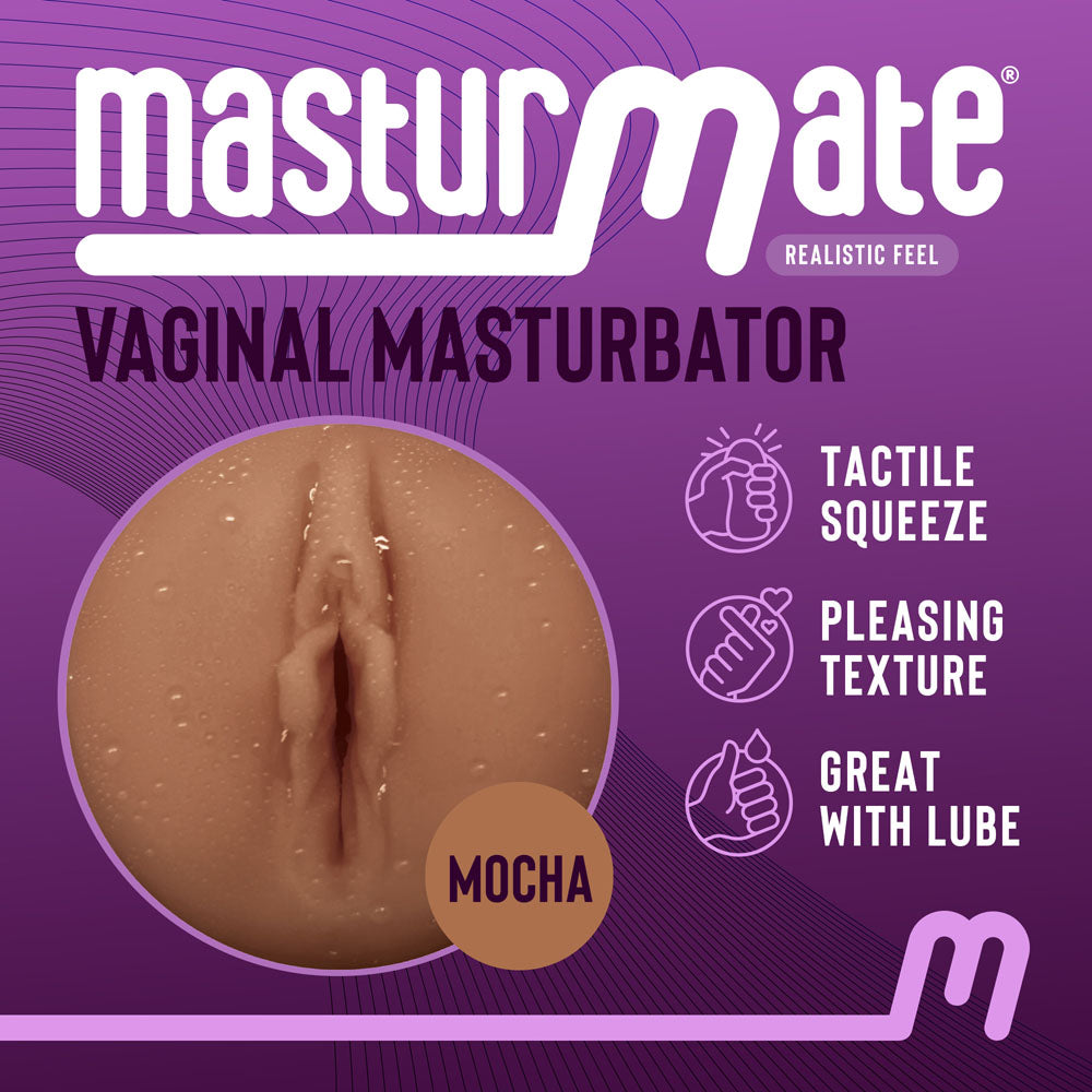 Masturmate - Vagina - Mocha - Brown Vagina Stroker - Naughty by Nature Adult Store