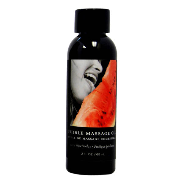 Edible Massage Oil - Juicy Watermelon Flavoured - 59 ml Bottle - Naughty by Nature Adult Store