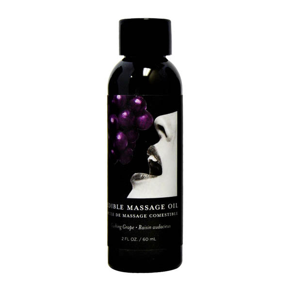Edible Massage Oil - Gushing Grape Flavoured - 59 ml Bottle - Naughty by Nature Adult Store