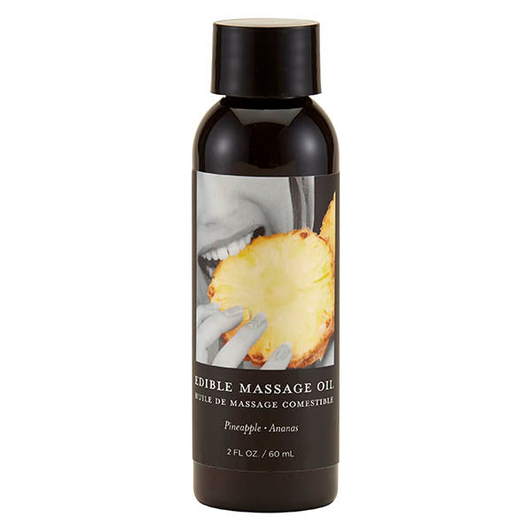 Edible Massage Oil - Pineapple - Pineapple Flavoured - 59 ml Bottle - Naughty by Nature Adult Store