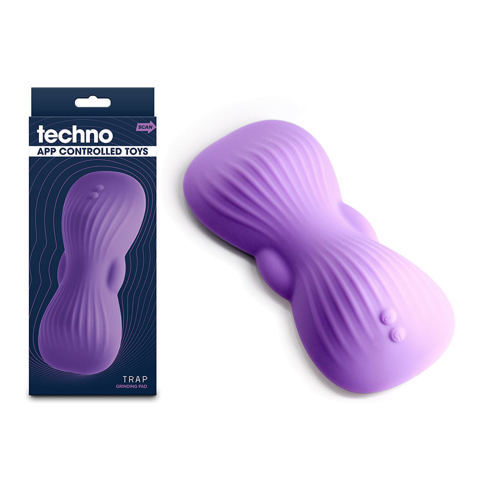 Techno - Trap - Purple - Purple USB Rechargeable Vibrating Grind Pad with App Control - Naughty by Nature Adult Store