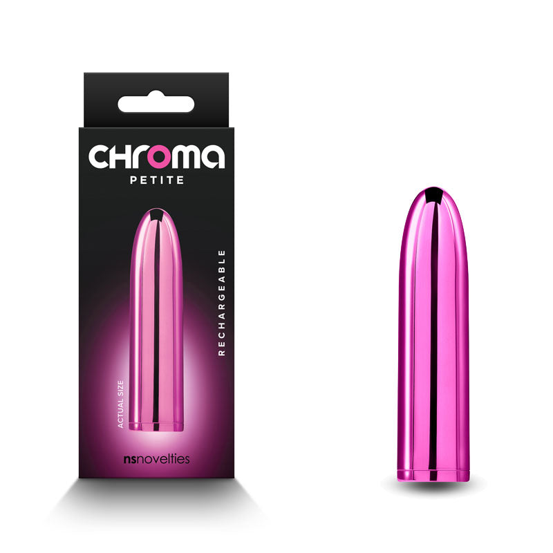 Chroma Petite Bullet - Pink - Metallic Pink 8.7 cm USB Rechargeable Bullet - Naughty by Nature Adult Store