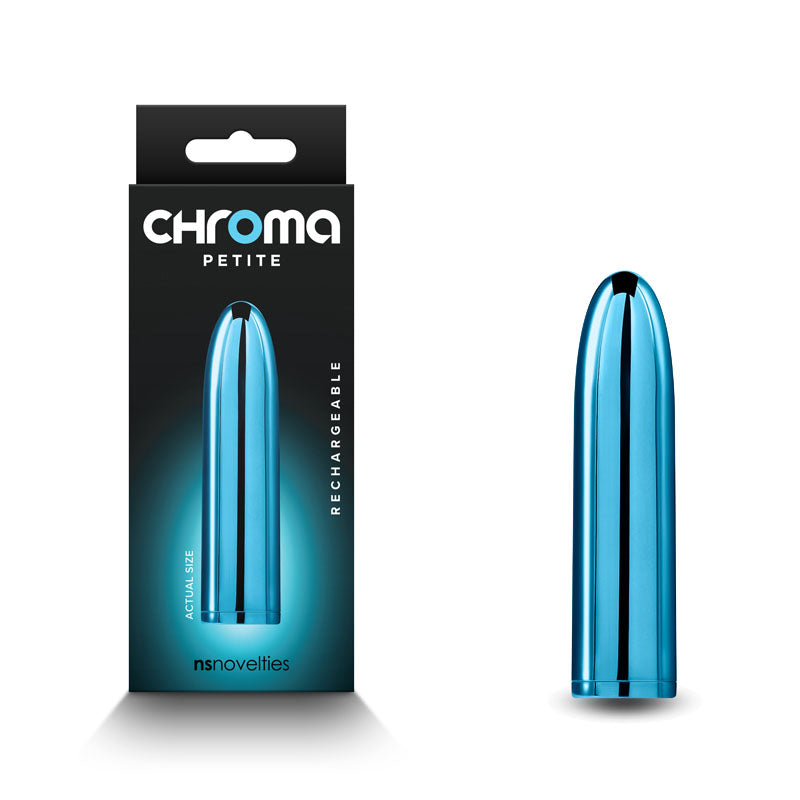 Chroma Petite Bullet - Teal - Metallic Teal 8.7 cm USB Rechargeable Bullet - Naughty by Nature Adult Store