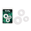 Firefly - 3pc Bubble Rings - White - Glow in Dark Cock Rings - Set of 3 Sizes - Naughty by Nature Adult Store