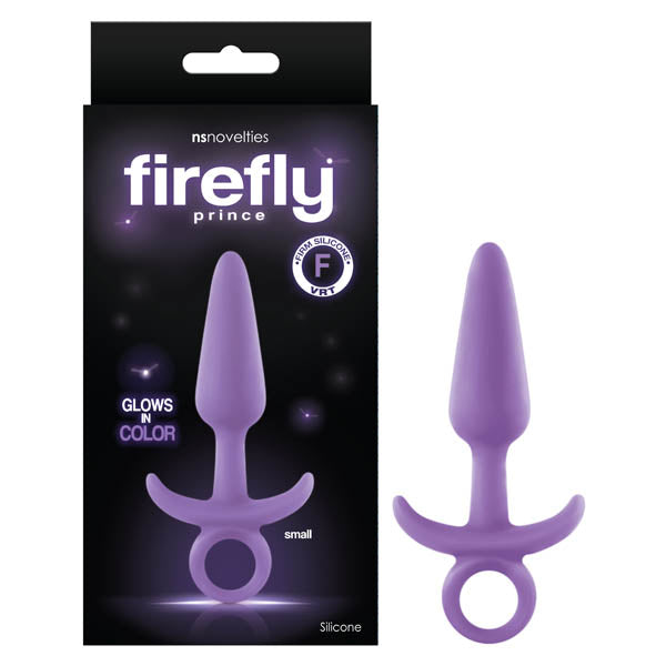 Firefly Prince - Glow-in-Dark Purple Small Butt Plug with Ring Bull - Naughty by Nature Adult Store